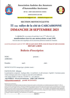 11ème Rallye de la cité de Carcassonne